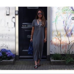 Talula XS Grey Maxi T-Shirt Dress